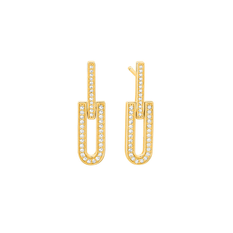 Diamond Geometric Earrings