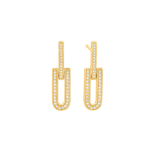 Diamond Geometric Earrings
