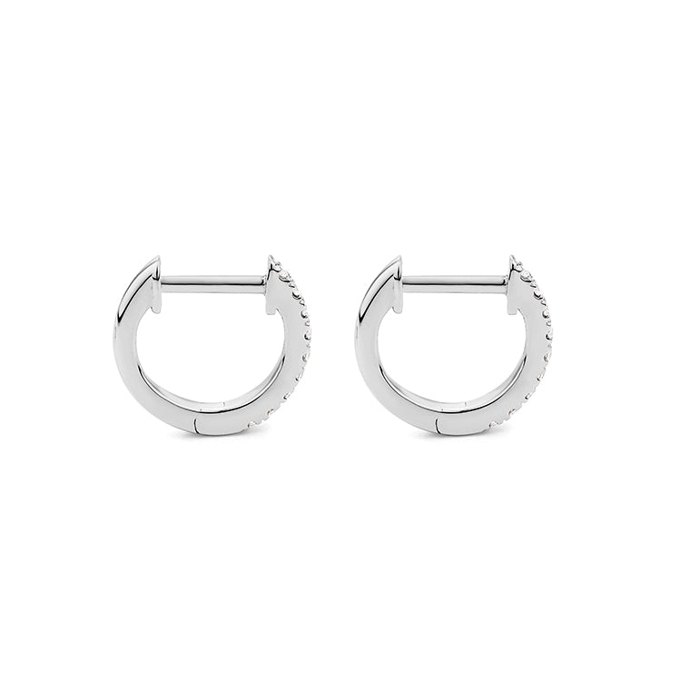Petite Diamond Hoop Earrings