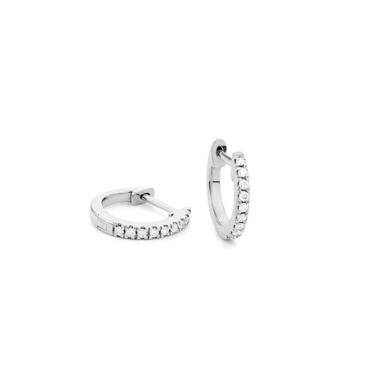 Petite Diamond Hoop Earrings