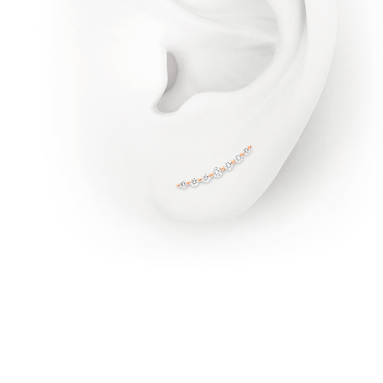 Diamond Arc Earrings