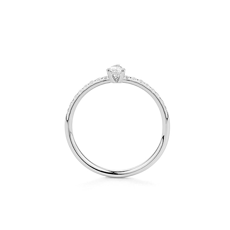 Pear-Cut Diamond Band