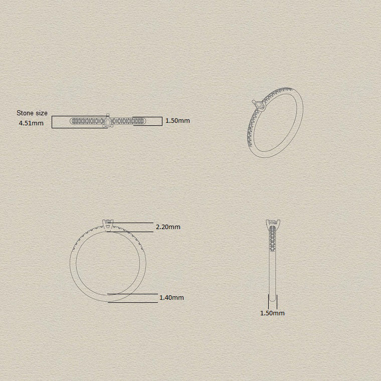 Pear-Cut Diamond Band