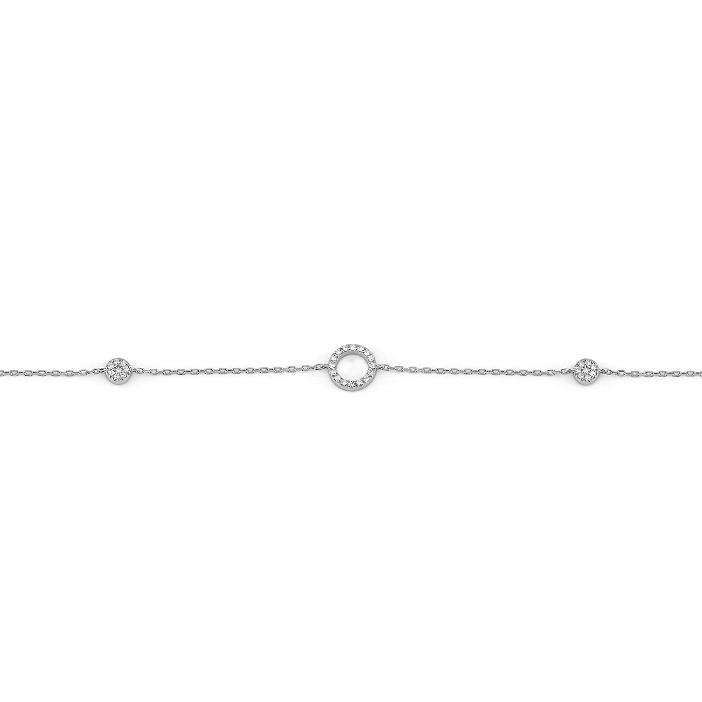 Diamond & Turquoise Enamel Circle Necklace