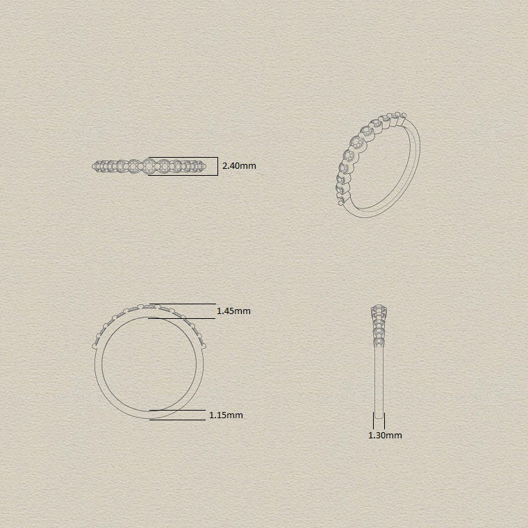 Diamond Half Eternity Ring