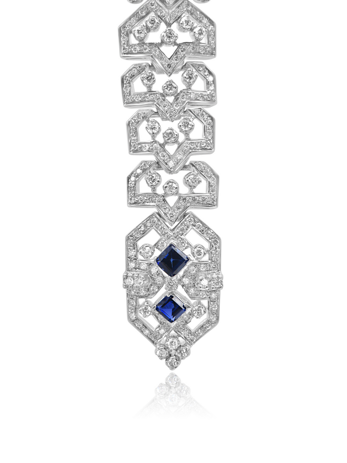Sapphire & Diamond Drop Earrings