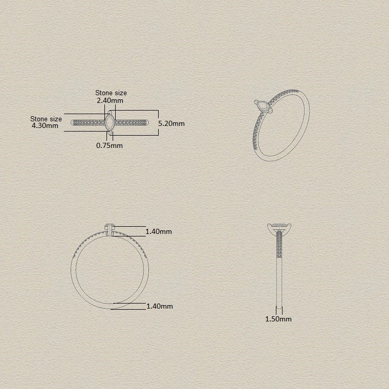 Marquise-Cut Diamond Ring