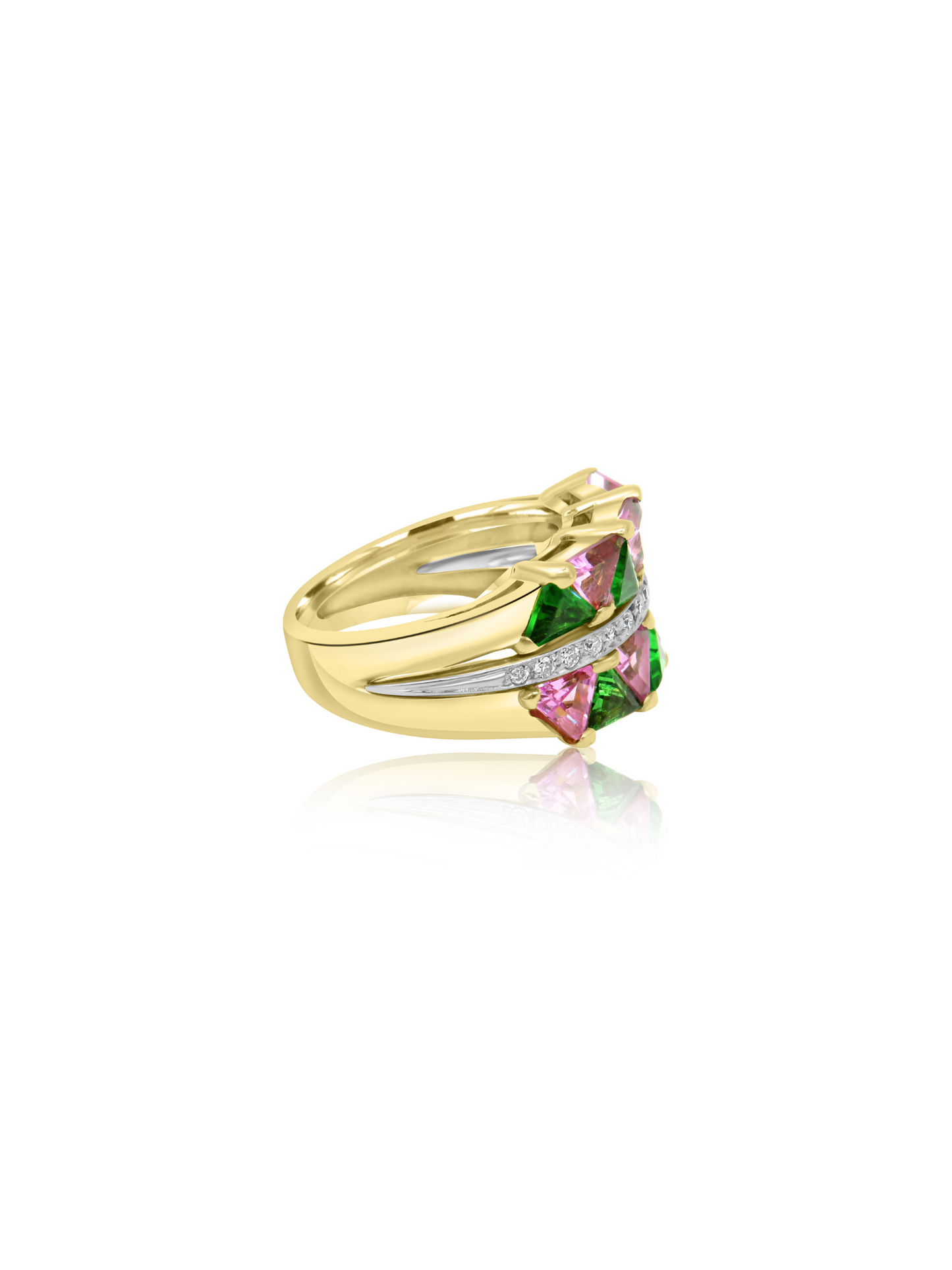 Savorite & Sapphire Ring