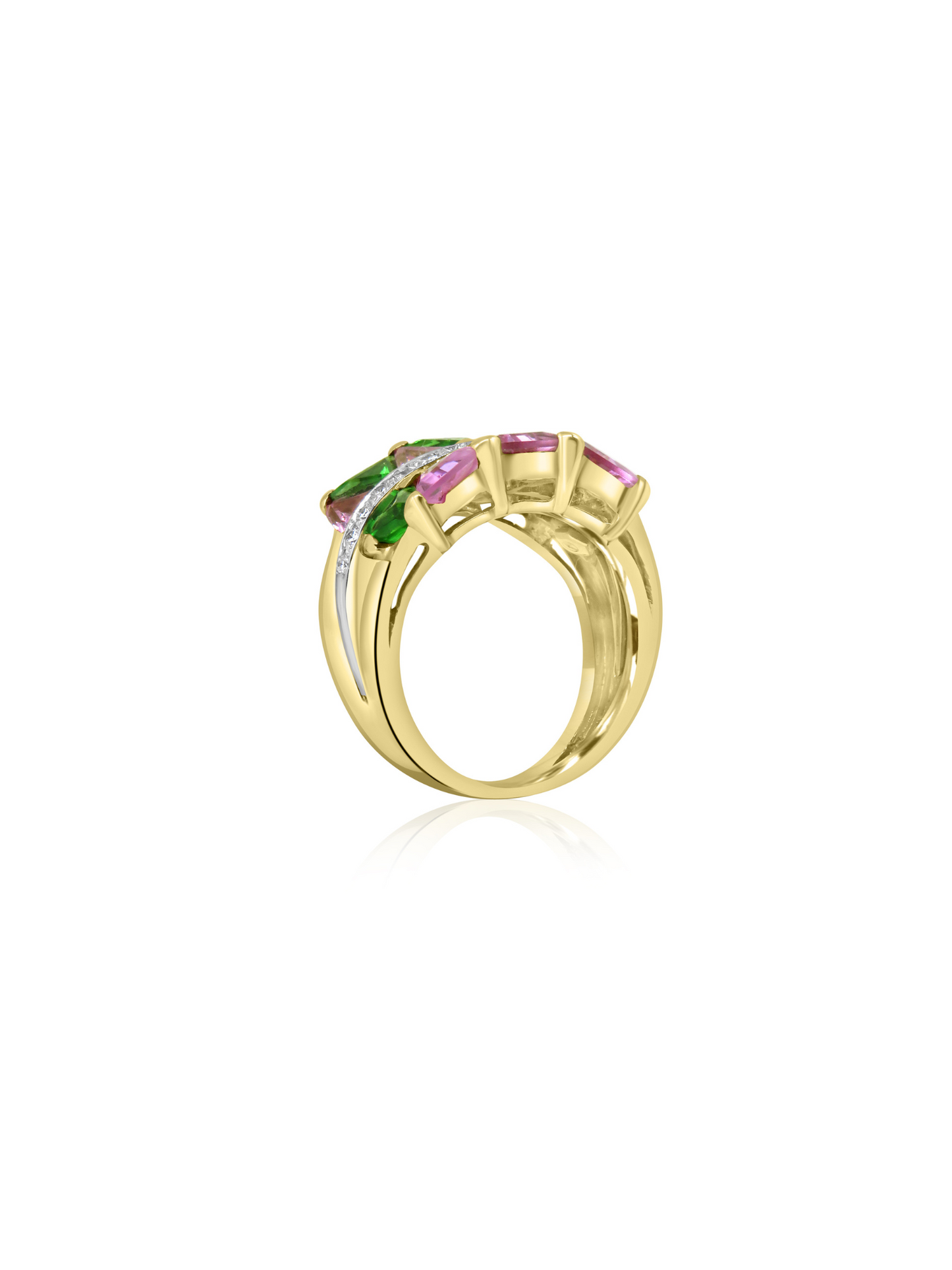 Savorite & Sapphire Ring