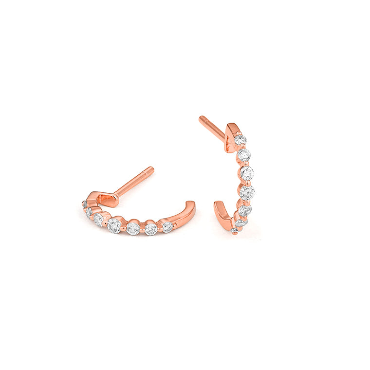 Diamond Arc Earrings