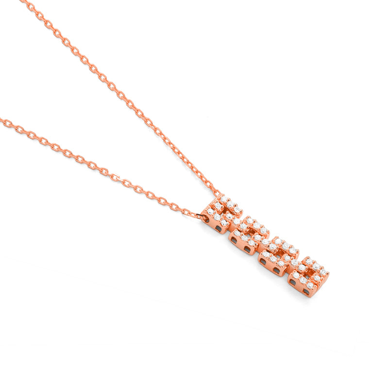 Chain Motif Diamond Pendant
