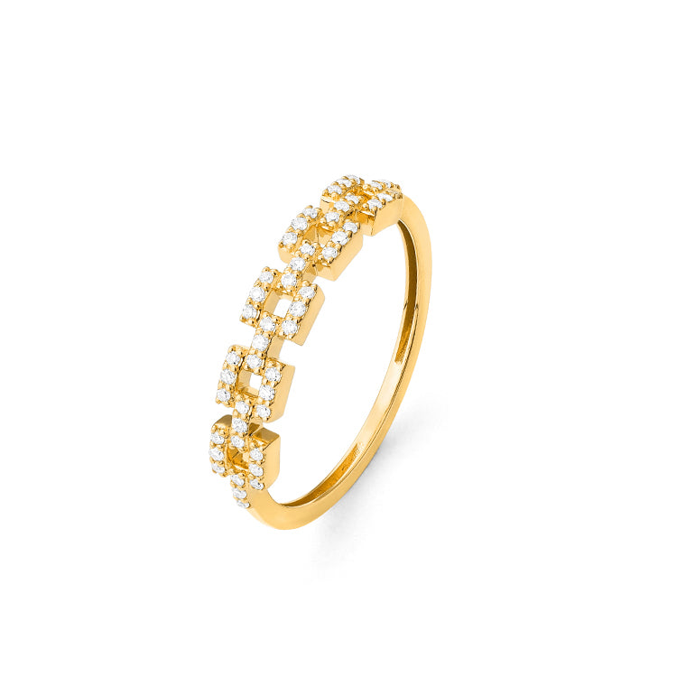 Geometric Design Diamond Ring