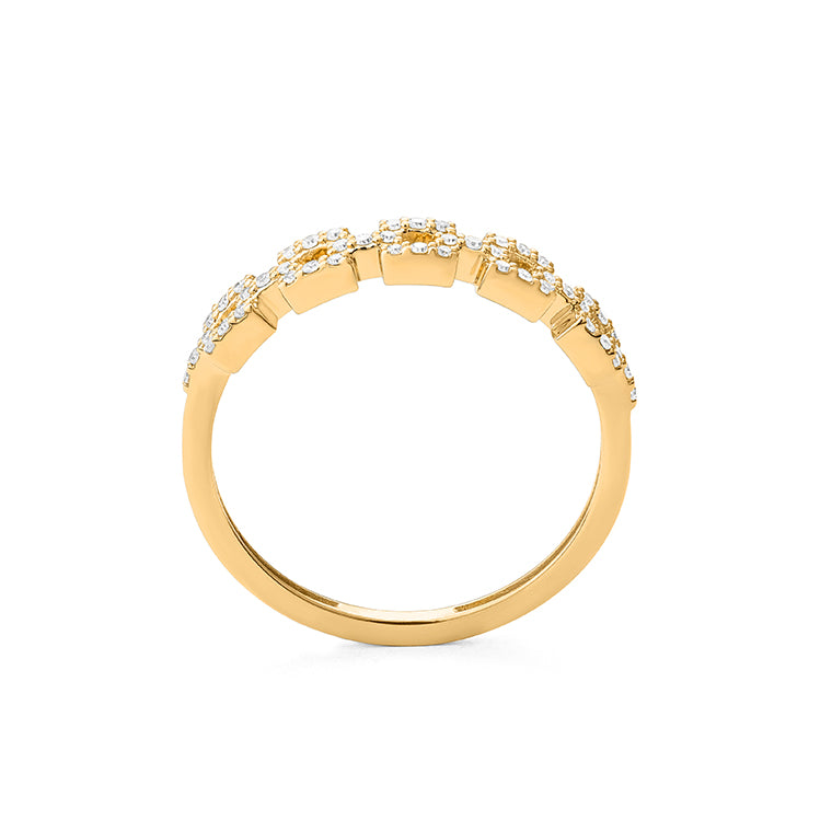 Geometric Design Diamond Ring