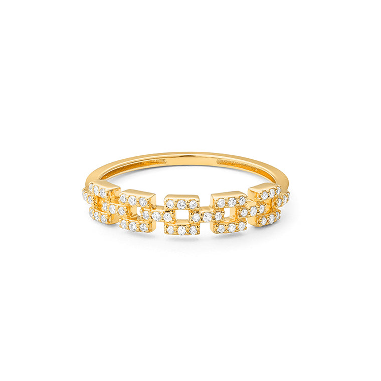 Geometric Design Diamond Ring