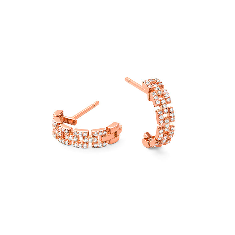 Geometric Design Diamond Earrings