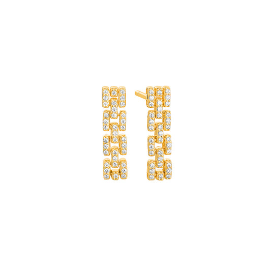 Diamond Chain Motif Earrings