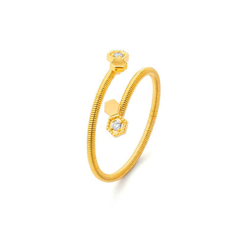 Diamond Honeycomb Ring