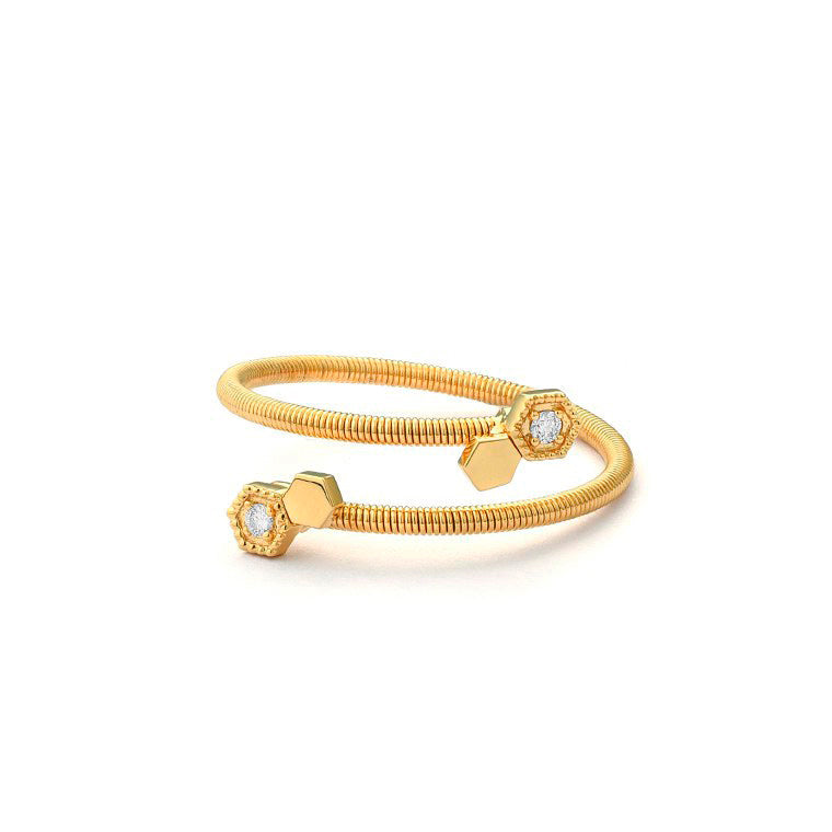Diamond Honeycomb Ring