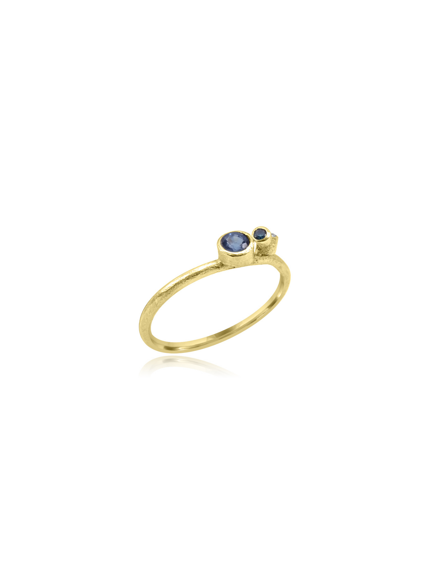 Handmade Diamond & Sapphire Gold Ring