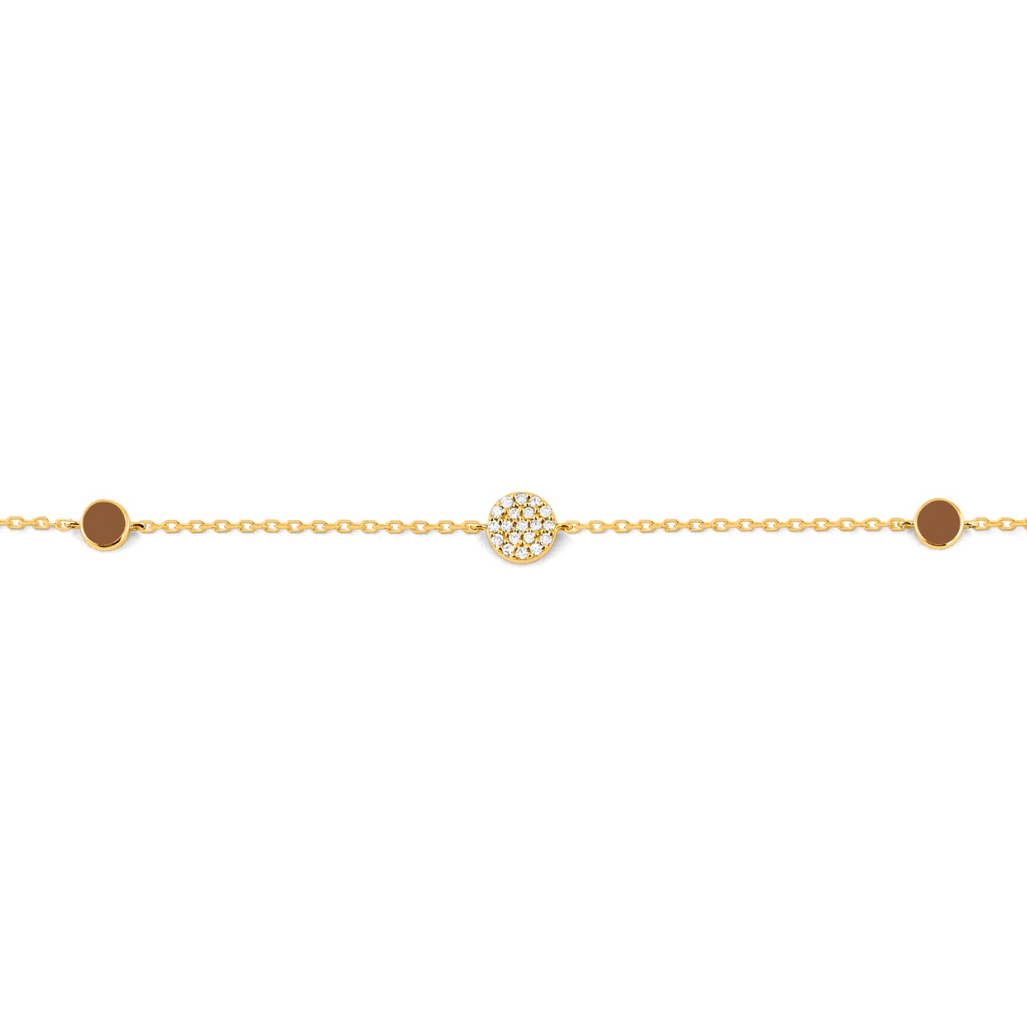 Diamond & Enamel Circle Bracelet