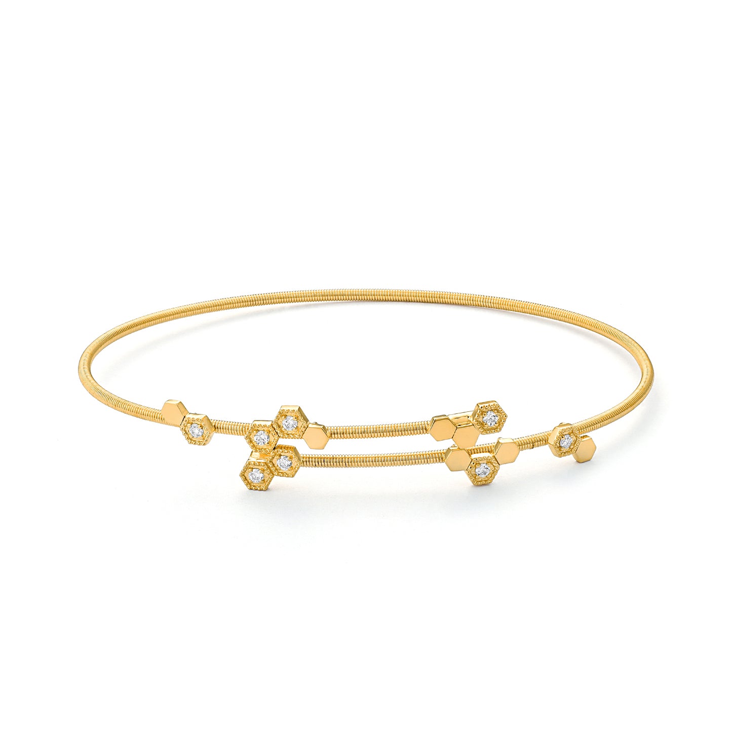 Diamond Honeycomb Bangle