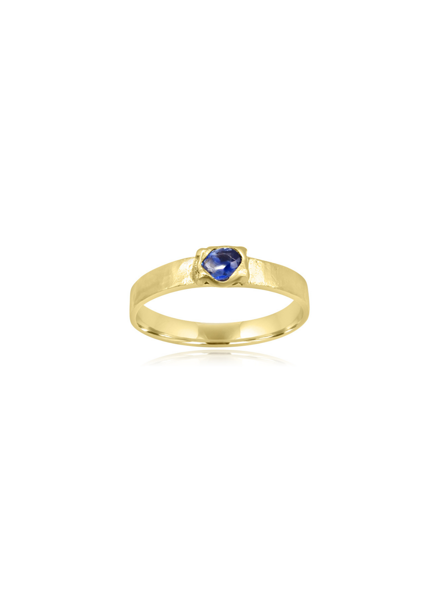 Handmade Blue Sapphire Gold Ring
