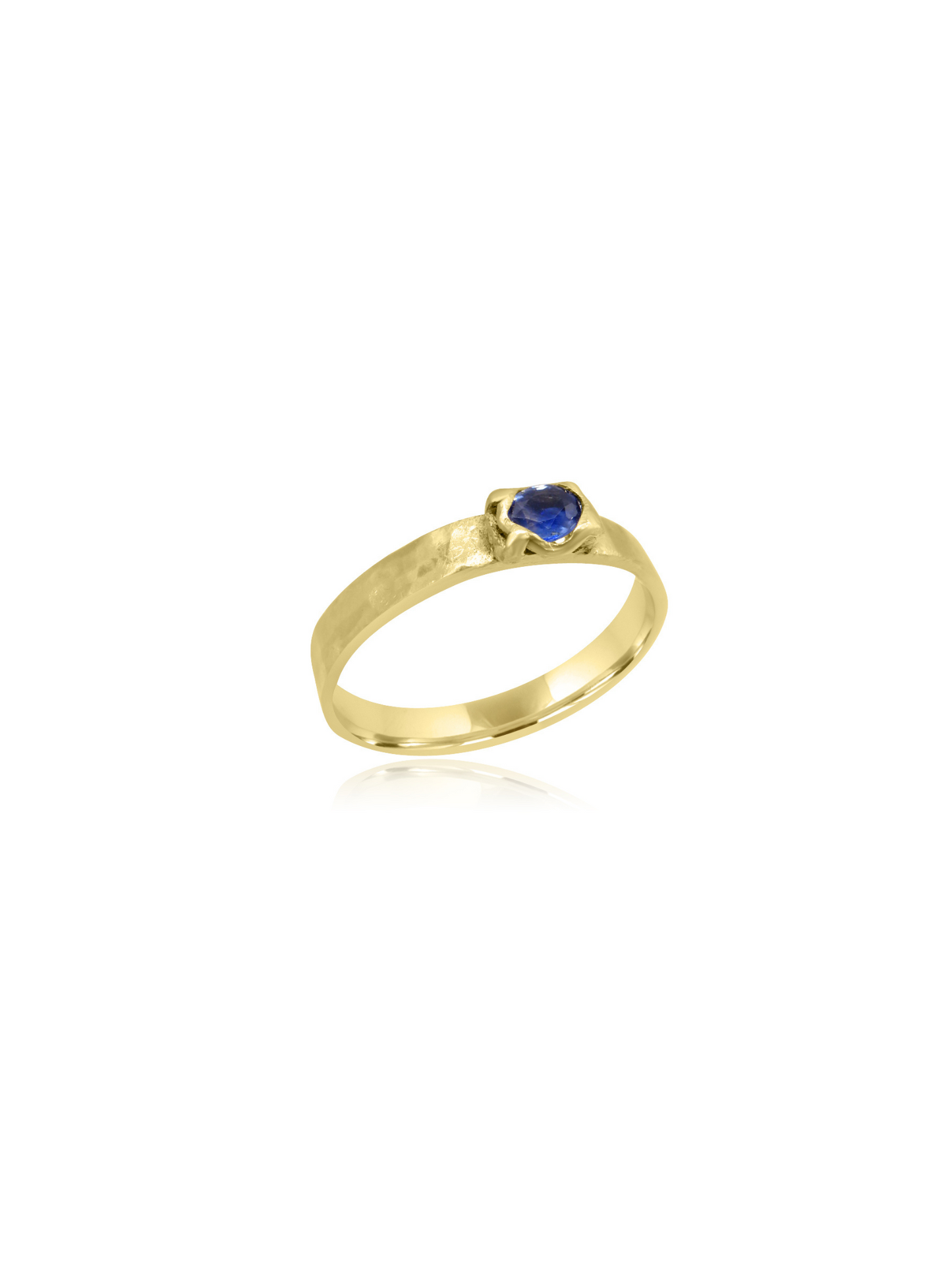 Handmade Blue Sapphire Gold Ring
