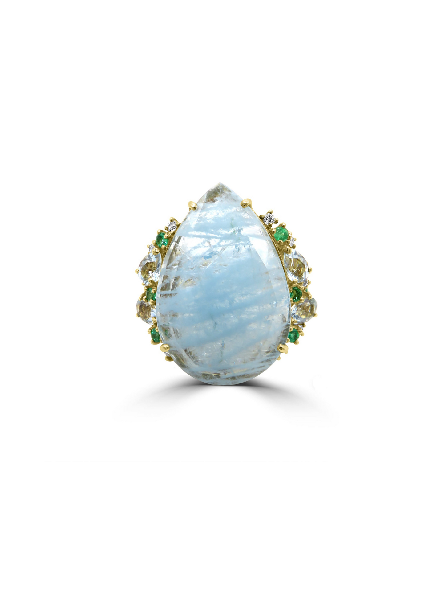 Aquamarine and Diamond Ring