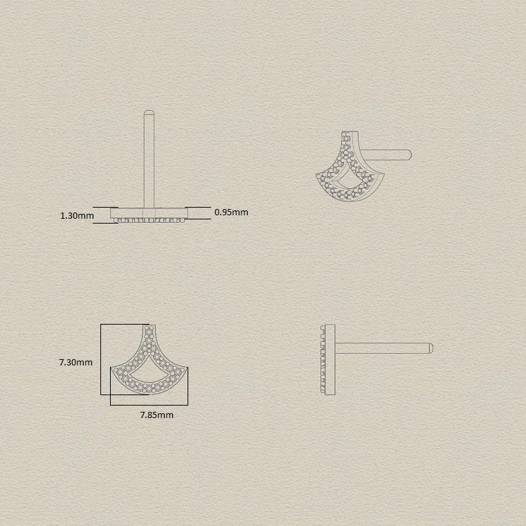 Diamond Fan-inspired Earrings