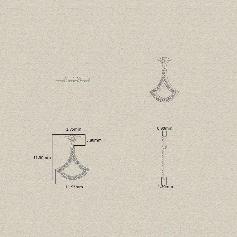 Petite Fan-Inspired Diamond Pendant
