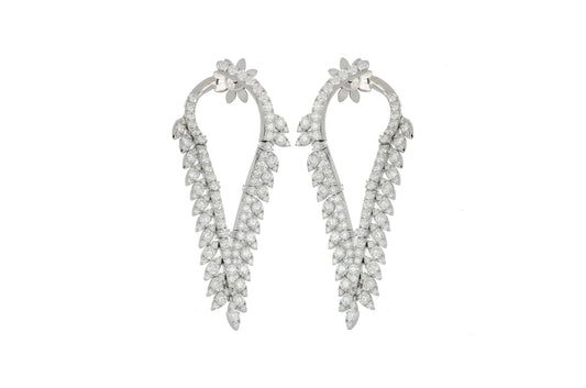 Long diamond earrings
