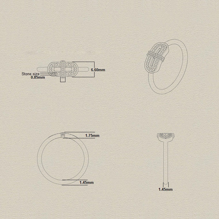 Diamond Geometric Ring
