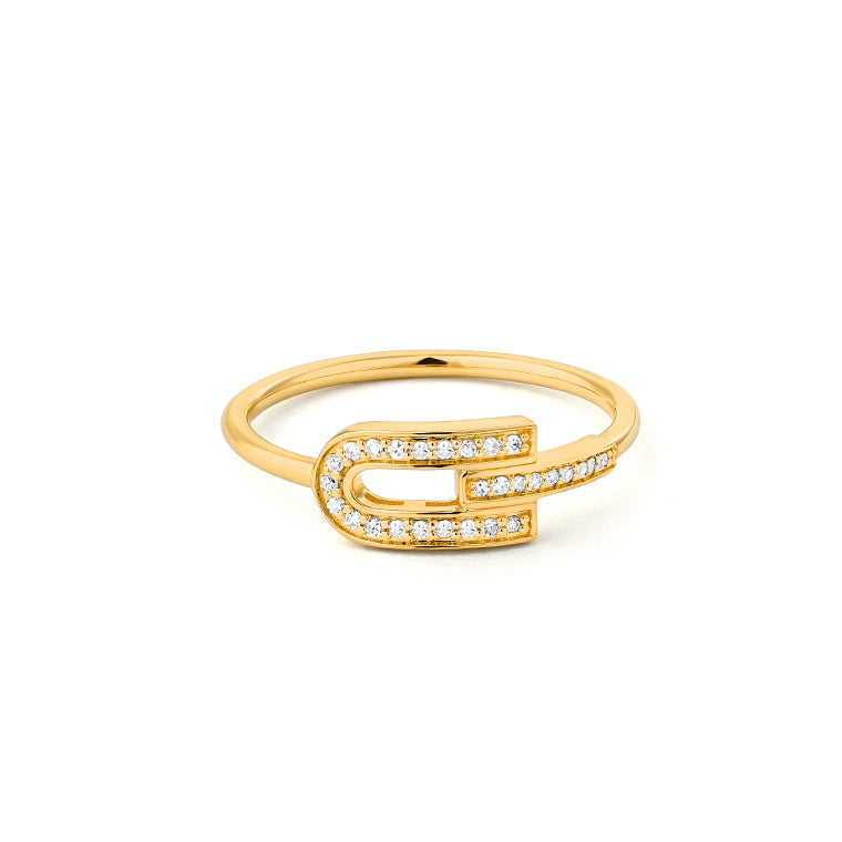 Geometric Diamond Ring