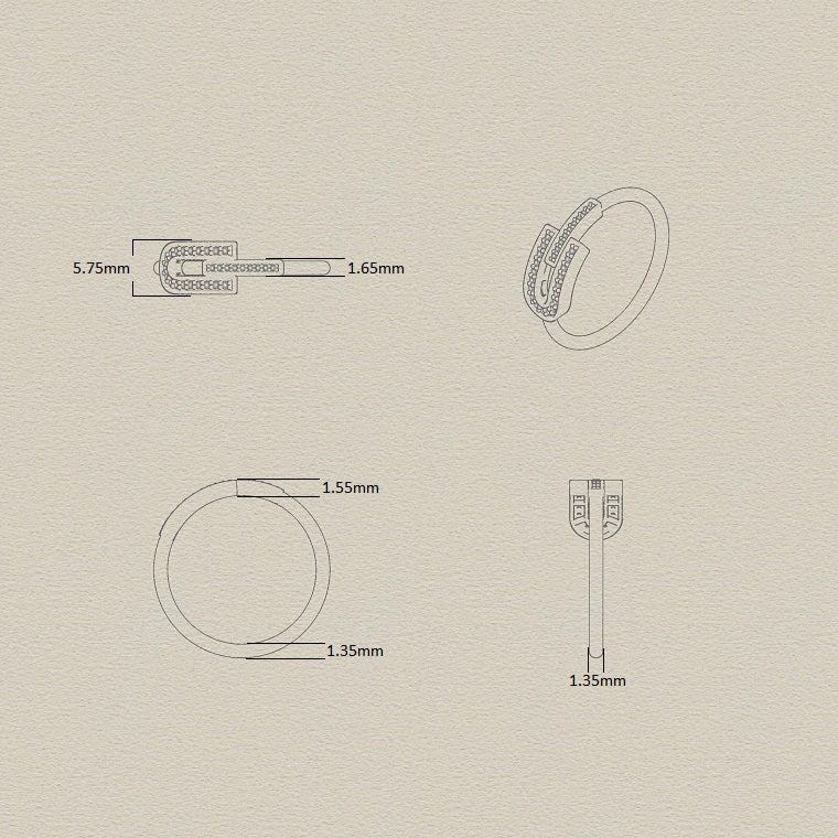 Geometric Diamond Ring