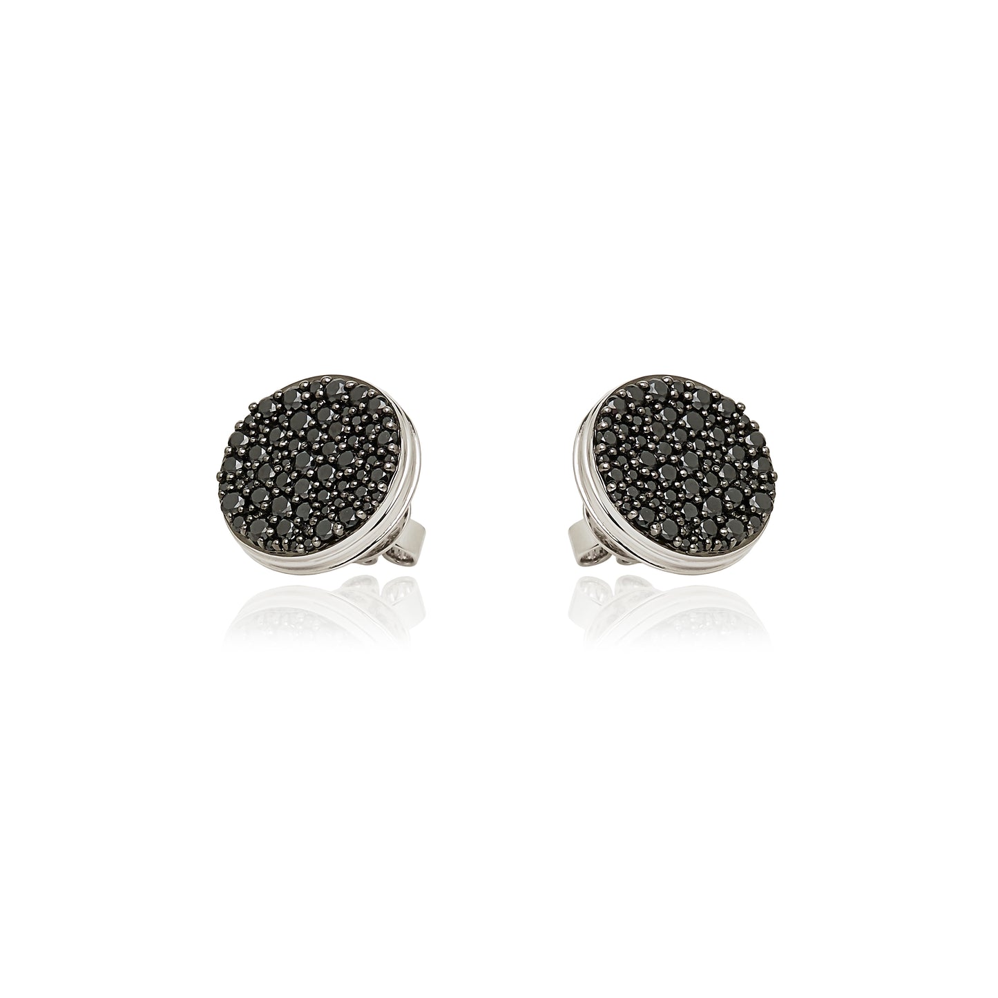 Black Caviar Diamond Stud Earrings