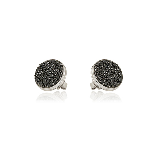 Black Caviar Diamond Stud Earrings