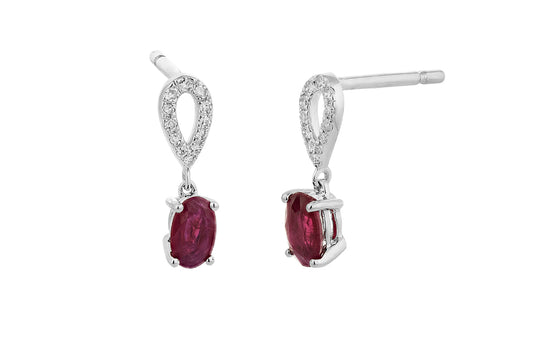 Ruby and Diamond Earrings