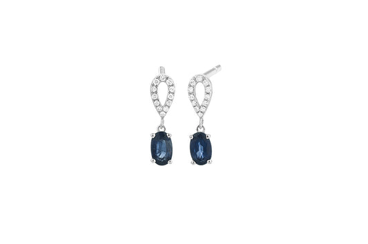 Sapphire and diamond earrings