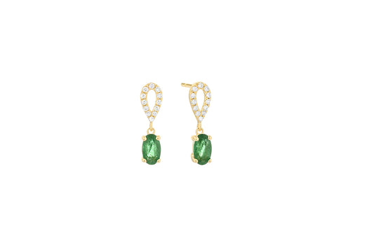 Emerald and Diamond Earrings