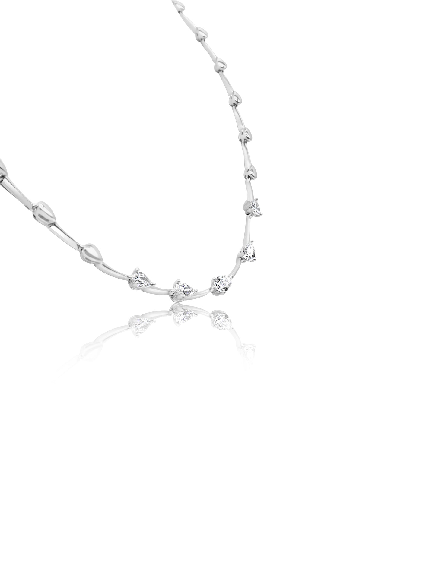 Pear Cut Diamond Necklace