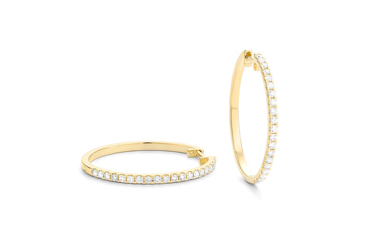 Diamond Hoop Earrings