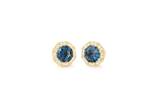 Diamond and Topaz Studs