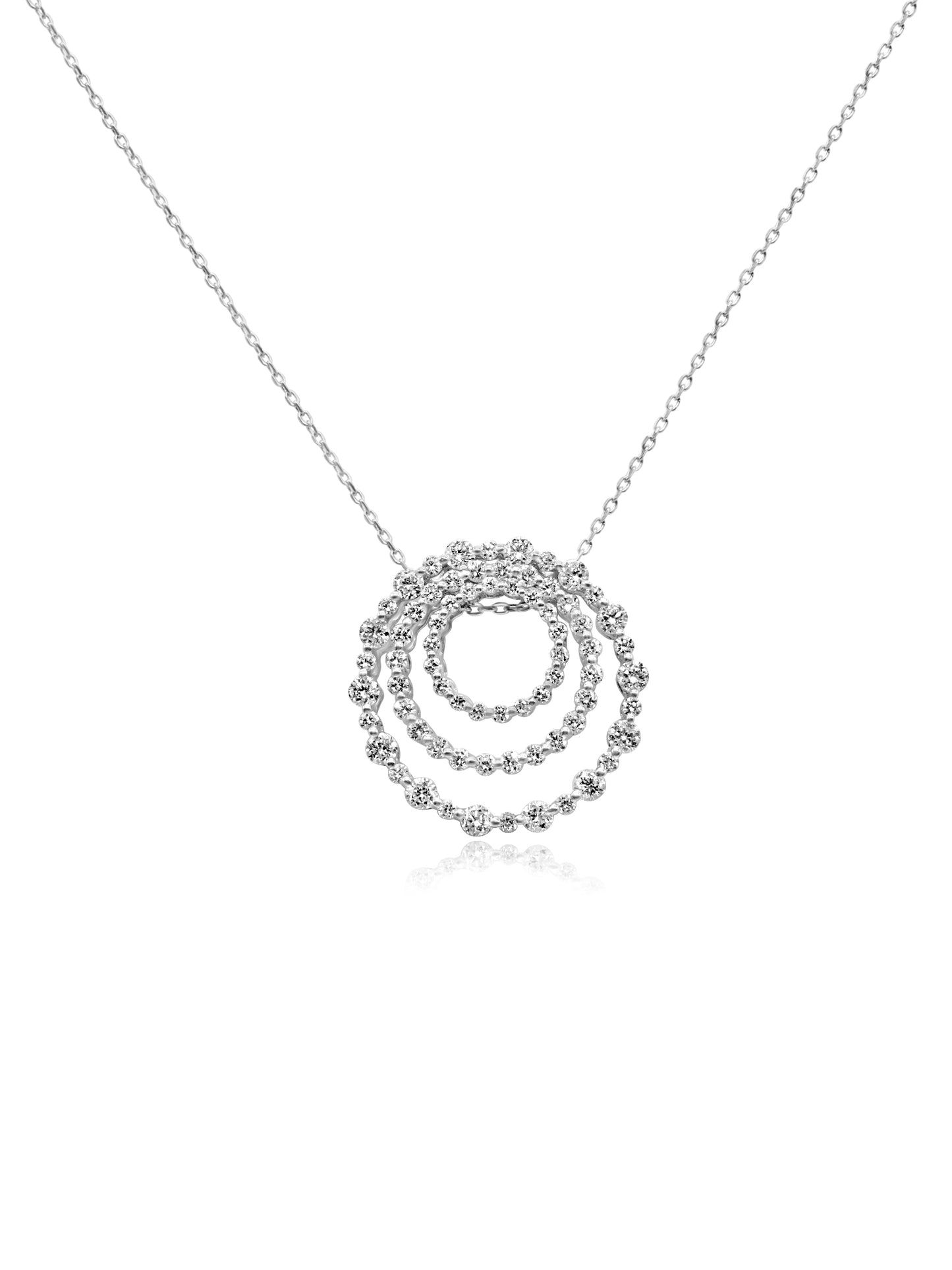 Triple Circle Diamond Pendant