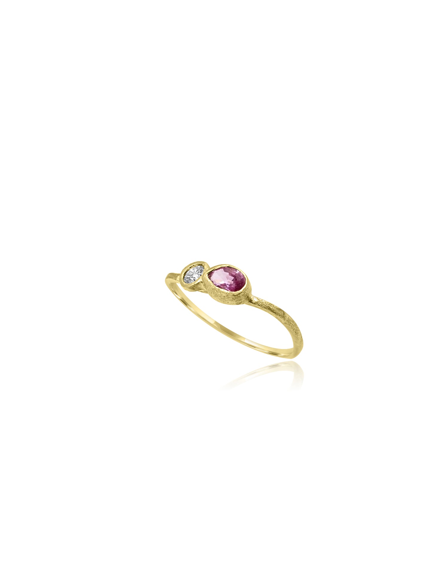 Pink Sapphire Gold Ring
