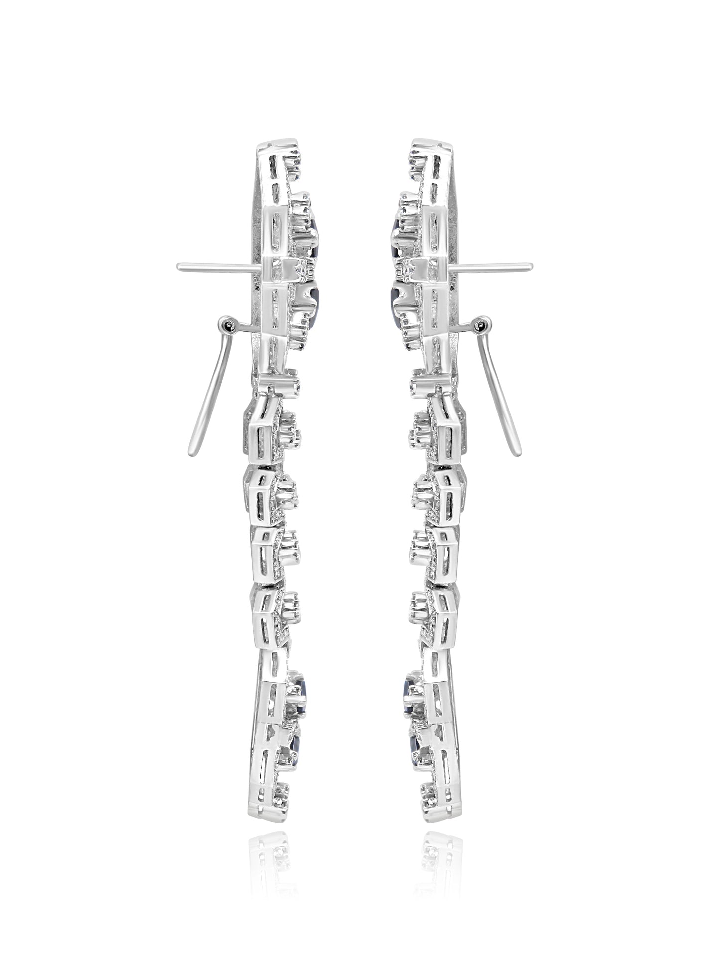 Sapphire & Diamond Drop Earrings
