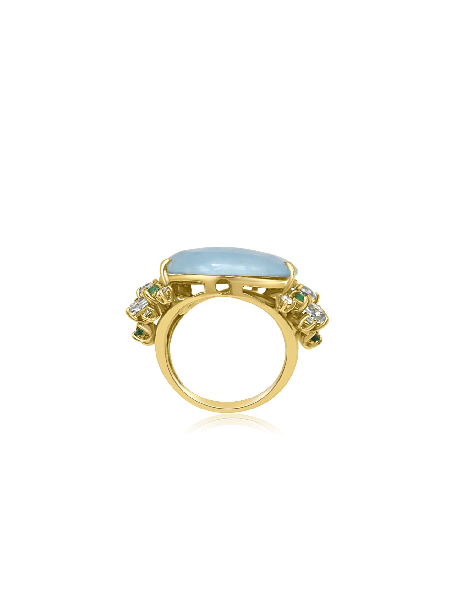 Aquamarine and Diamond Ring