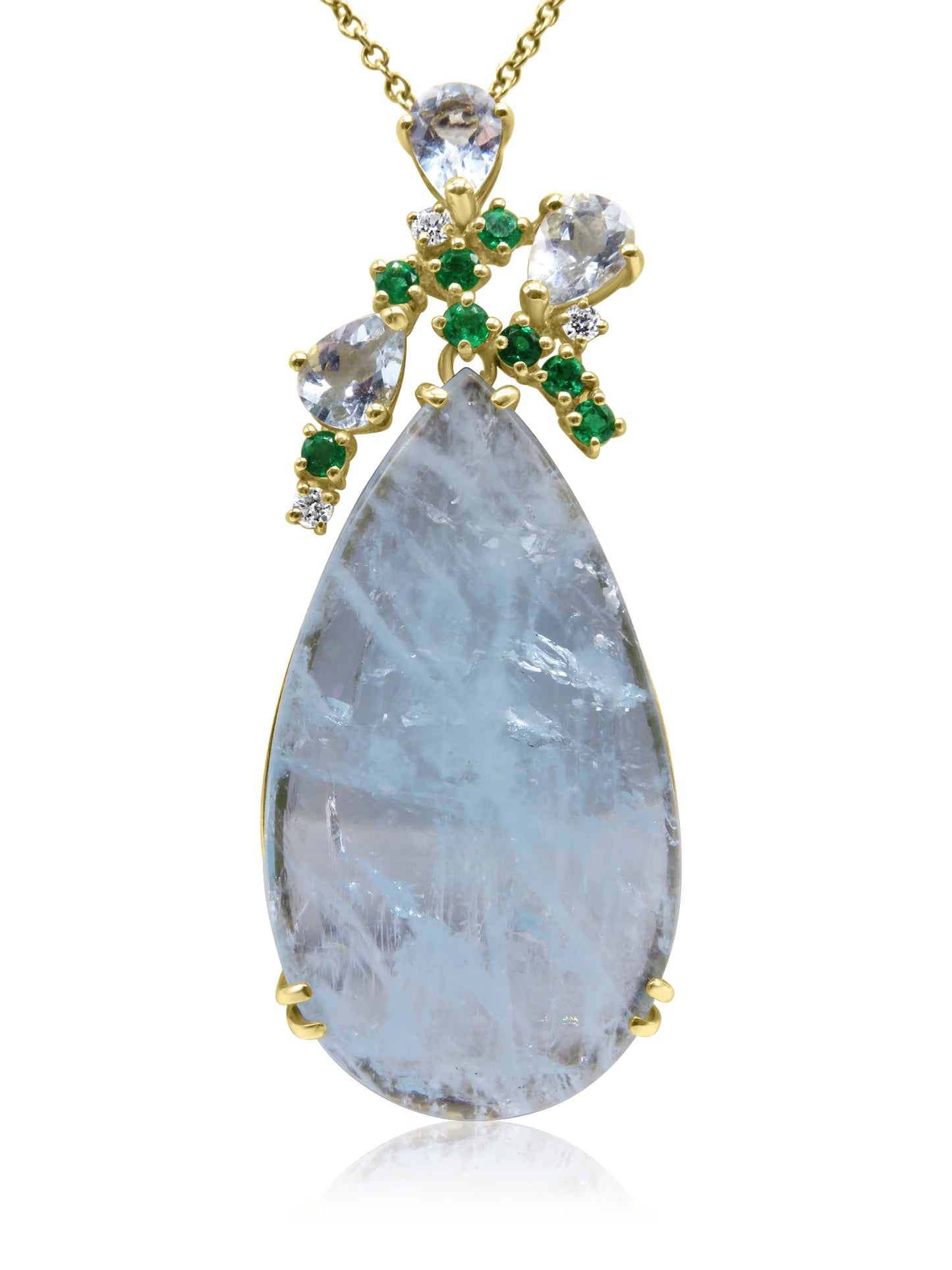 Aquamarine and Diamond Necklace