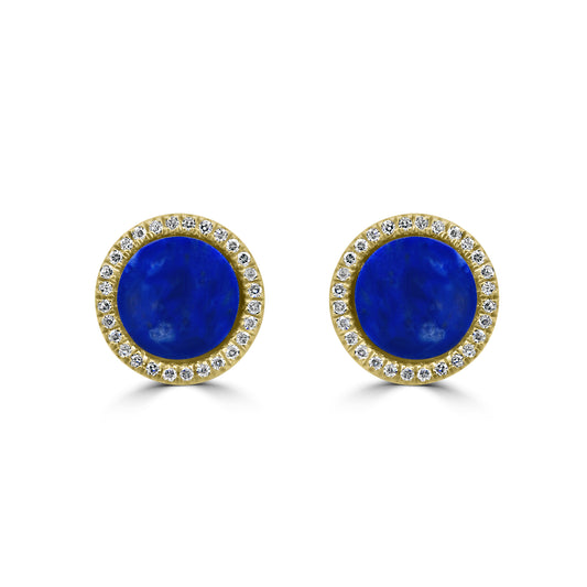Diamond and Lapis Studs