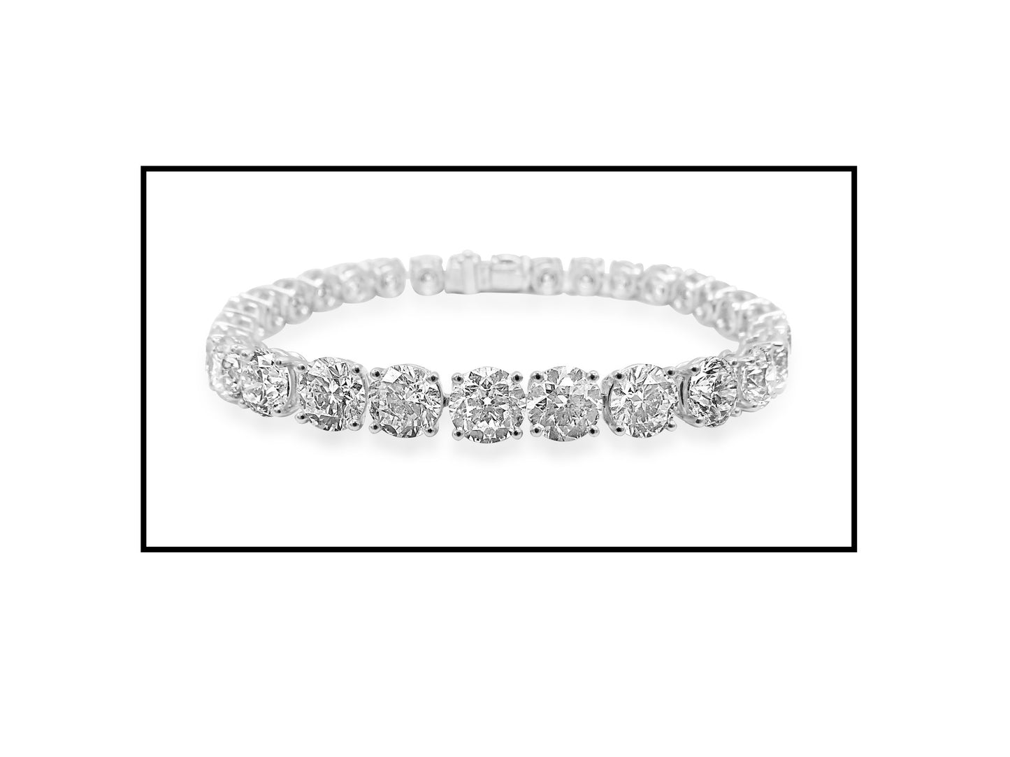 Important Full Diamond Tennis Bracelet