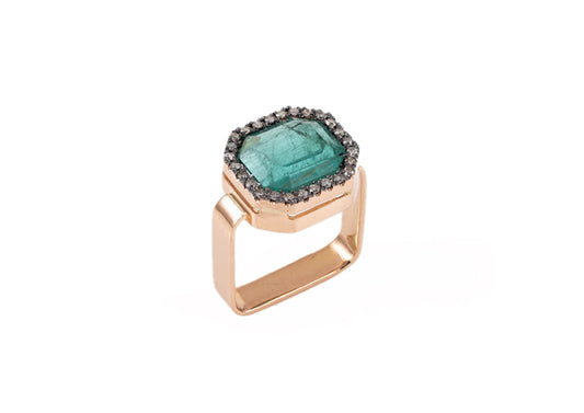 Emerald and Diamond Ring